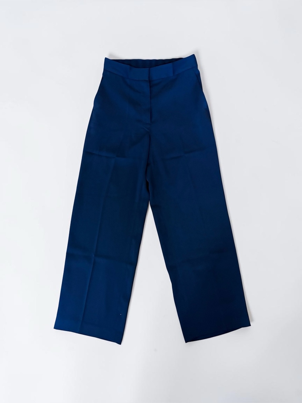 Quince Stretch Crepe Classic Trouser Pants Navy Size 10 30” High Rise - Picture 2 of 7